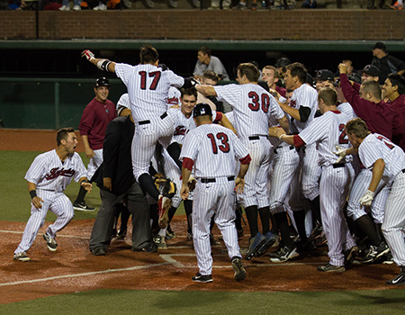 Knights win! Knights win! Playoff Walk-off homer by Kevin Kline of Dixie State