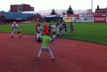 Fifth Annual Baseball Clinic at Goss Big Hit with Kids.