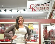 Corvallis Knights Assistant GM Bre Kerkvliet Featured on Front Page of <i>Gazette-Times</i> Sports Page.