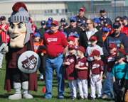 Corvallis Knights Appear at Albany Little League Opening Ceremonies.